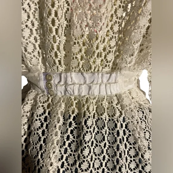 Free People White Sheer Tunic Relaxed Fit